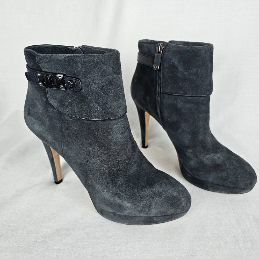 Vince Camuto Evalina Boots Women’s 8.5M Black Kidsuede Dutch Calf Leather